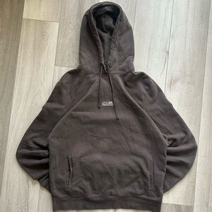 All Saints Men's Dark Brown Hoodie Size Large
